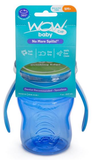 Wow Cup Baby sølefri kopp for baby fra 9 mnd. - blå