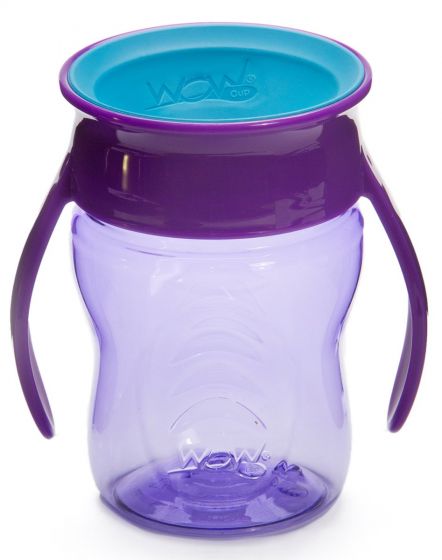 Wow Cup Baby spillfri kopp för baby från 9 mnd. - lila