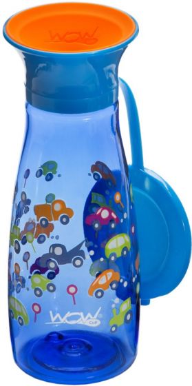 Wow Cup Mini sølefri kopp til barn fra 6 mnd - blå med biler
