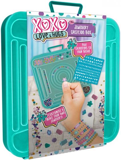 XoXo kreativ smykkekoffert med perler - lag dine egne armbånd