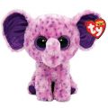 Ty Beanie Boos Eva kosebamse regular - rosa og lilla elefant med flekker - 15 cm