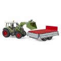 Bruder Fendt Vario 211 frontlæsser traktor med anhænger - 02182
