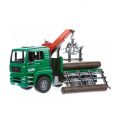 Bruder MAN Timber Truck - tømmerbil med gripeklo og 3 tømmerstokker - 02769
