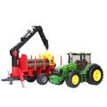 Bruder John Deer 7930 traktor med tømmerhenger og 4 tømmerstokker