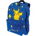 Pokemon ryggsekk 20 liter med framlomme - blå med Pikachu - 44 cm