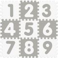 Puslematte med tallene 1-9 - grå og hvit