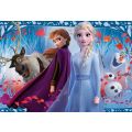Ravensburger Disney Frozen puslespil 2x12 brikker - Elsa, Anna, Olaf og Svein