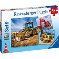 Ravensburger pusselpaket 3 x 49 bitar - stora maskiner