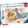 Ravensburger Disney puslespill 2x24 brikker - hunder fra Disney