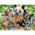 Ravensburger XXL puslespill 300 brikker - forskjellige dyr som tar en morsom wildlife-selfie