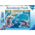 Ravensburger XXL Pussel 300 bitar - Isbjörnar och pingviner bland isflak