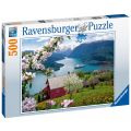 Ravensburger puslespill 500 brikker - blomstring i norsk fjord