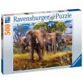 Ravensburger puslespill 500 brikker - Elefantfamilie