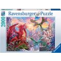 Ravensburger puslespill 2000 brikker - Fantasilandskap med drager