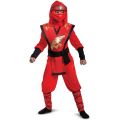 LEGO Ninjago Legacy Kai Deluxe kostyme - small - 4-6 år - rød heldrakt med maske