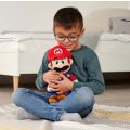 Nintendo Super Mario kosebamse med klær og bart - 30 cm