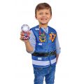 Brannmann Sam brannredningssett med walkie-talkie, lommelykt og blå vest
