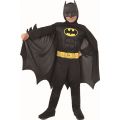 Batman Deluxe kostyme 3-4 år - Heldrakt med muskler, kappe med hette og maske 