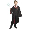 Harry Potter Gryffindor Deluxe kostyme 7-9 år - med kappe, skjorte med slips, briller og tryllestav