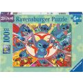 Ravensburger puslespil 100 brikker - Disney Stitch