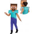 Minecraft Steve kostyme med maske - størrelse 4-6 år