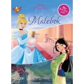 Disney Princess malebok med klistremerker - Askepott og Mulan