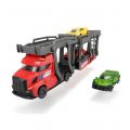 Dickie Toys Biltransport med 3 leksaksbilar i metall - röd