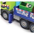 Dickie Toys Action series - kildesorteringsbil med 2 søppelcontainere, kran, lys og lyd