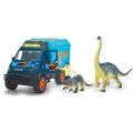 Dickie Toys Dino World Lab lekesett - utbrettbar Iveco lastebil med 3 dinosaurfigurer