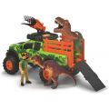 Dickie Toys Dino Hunter lekesett - Ford Jeep med lys og lyd - 3 dinosaurer og figur
