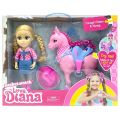 Love Diana Cowgirl Diana and Honey - hest med lysende hår og cowboydukke - 33 cm