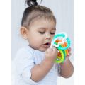 Bkids Infantino skallra och bitring - olika färger och texturer - bitleksak för ömma gommar