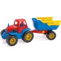 Dantoy Traktor med tilhenger - 42 cm