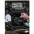 Grafix Magical Scratch Pad skrapekunst - blokk med 20 skrapeark