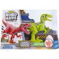 Zuru Robo Alive Raptor med slime - interaktiv dinosaurie som biter och springer - grön