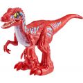 ZURU Robo Alive Raptor med slim - interaktiv dinosaur som biter og løper - rød