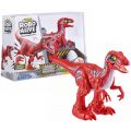 ZURU Robo Alive Raptor med slim - interaktiv dinosaur som biter og løper - rød