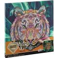 Grafix Diamond Painting lerret 30x30 cm - perlekunst - Tiger