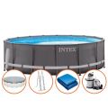 Intex Ultra XTR Frame Pool - rundt rammebasseng med sandfilterpumpe - 488 x 122 cm - komplett sett