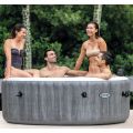 Intex PureSpa Greywood Deluxe - oppblåsbart boblebad til 4 personer - med touch panel - 795 liter