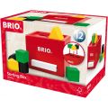 BRIO klassisk plocklåda med 7 klossar - röd - 30148