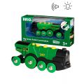 BRIO World Stort, grönt lokomotiv 33593 - batteridrivet med ljud och ljus