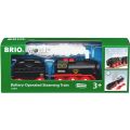 BRIO World Damptog 33884 - batteridrevet tog med vogn