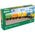 BRIO World Godståg med 3 vagnar - 7 delar 33982