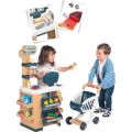 Smoby Supermarket affär med scanner, kassa, kundvagn och leksaksmat