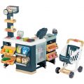 Smoby Maxi Market lekebutikk med lekemat og penger - handlevogn følger med