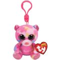 TY Beanie Boos clip Franky rosa flerfärgad björn - 13 cm
