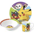 Pokemon servis i keramik - 3 delar