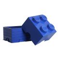 LEGO Storage Brick 4 - opbevaringsklods med låg - 25 x 25 cm - Bright Blue