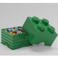 LEGO Storage Brick 4 - oppbevaringsboks med lokk - 25 x 25 cm - dark green